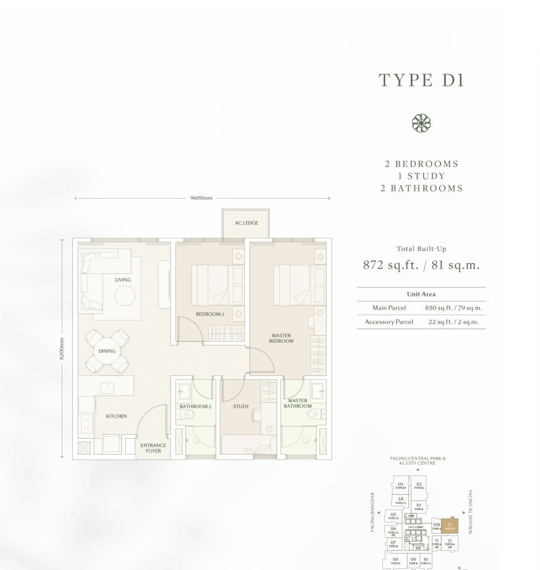 Type D1 Floor Plan